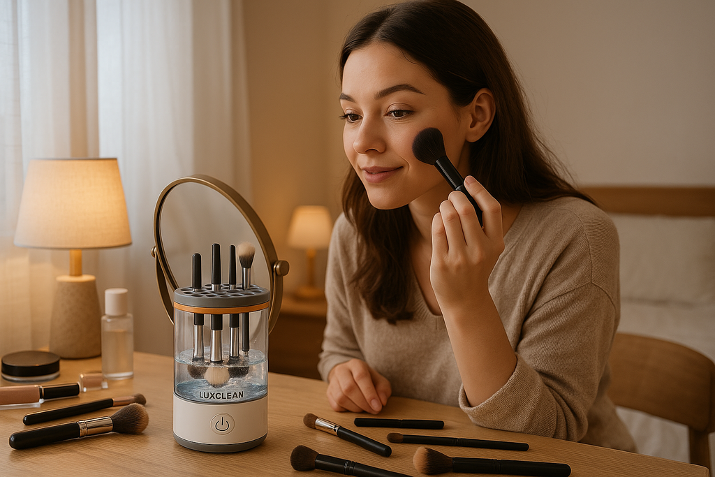 make up brush clean