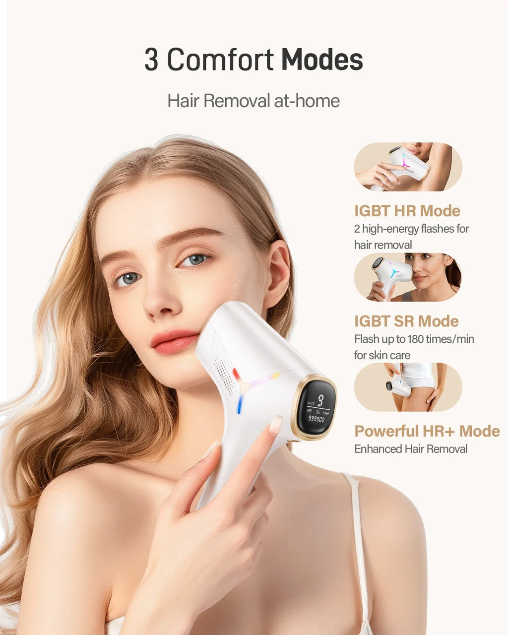 Bare Silk Pro – IPL Laser Hair Removal Device