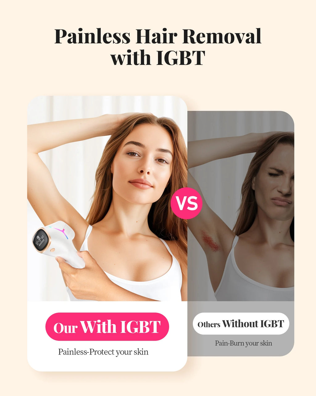 Bare Silk Pro – IPL Laser Hair Removal Device