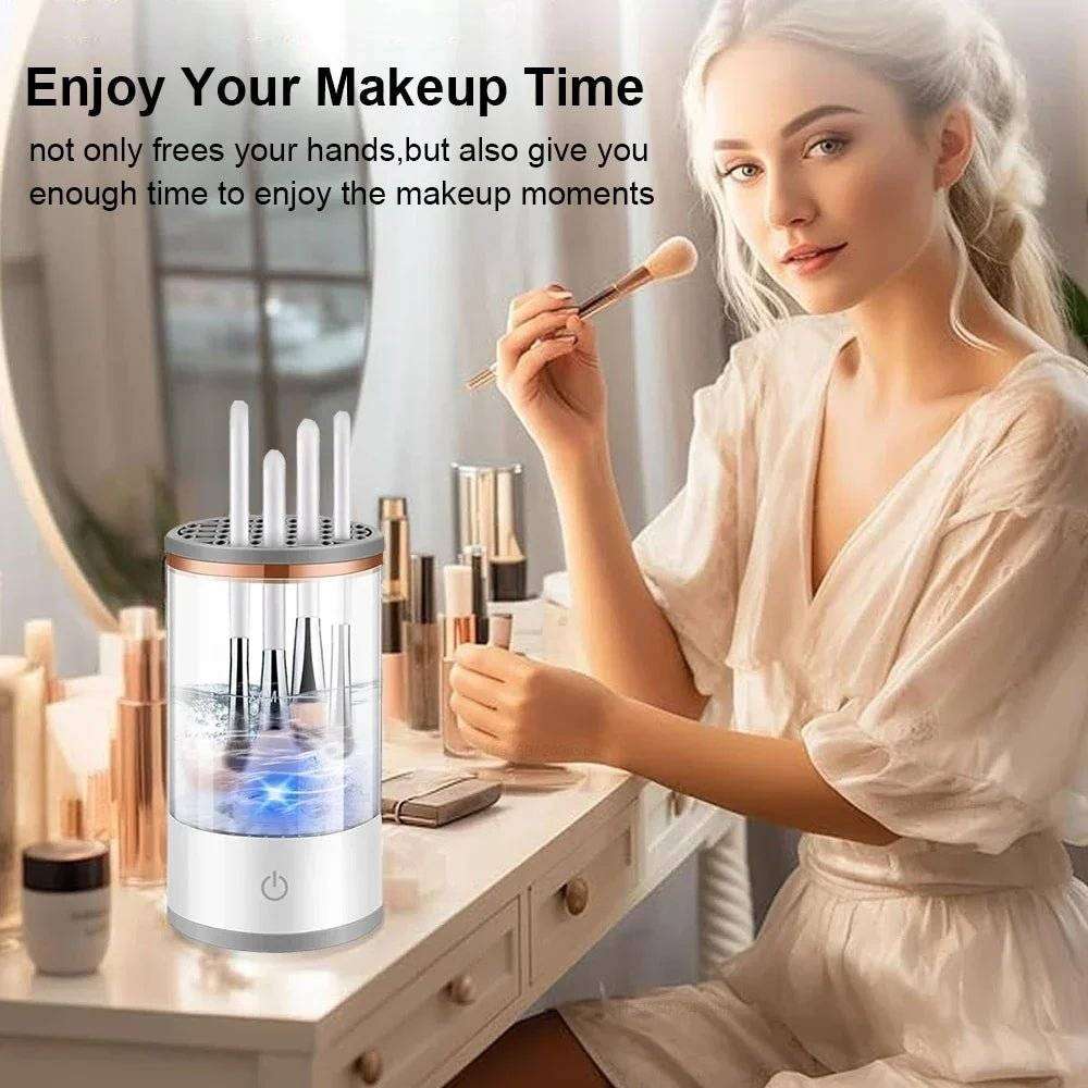 make up brush clean