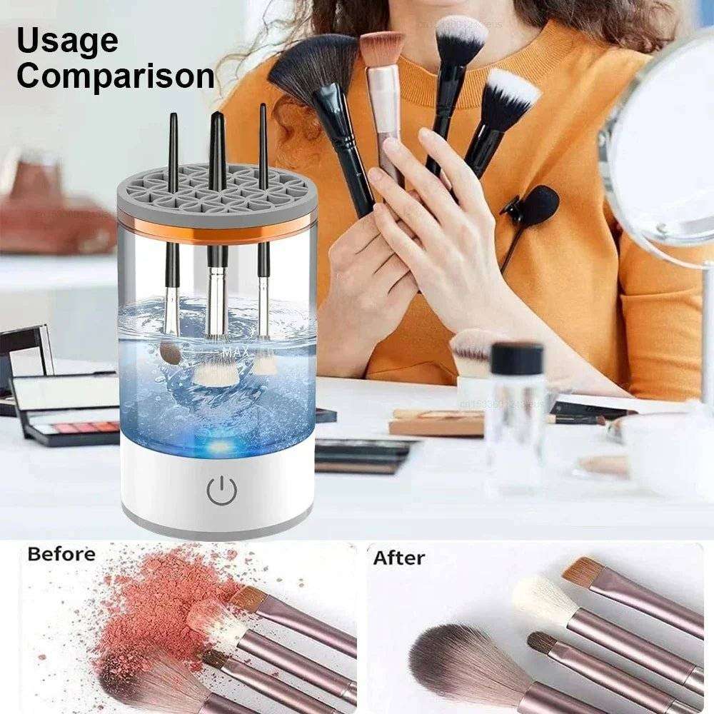 make up brush clean